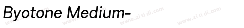 Byotone Medium字体转换